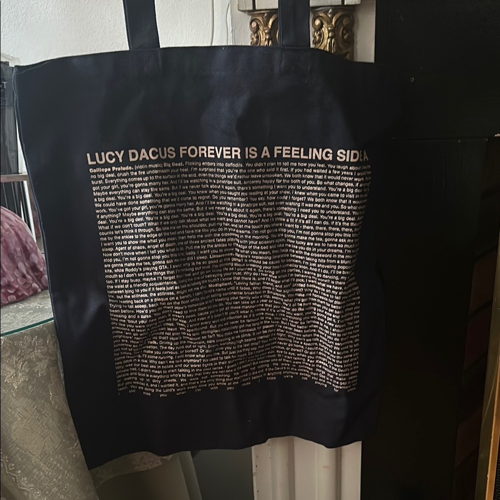 Lucy Dacus Forever is a feeling tote bag
